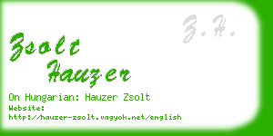 zsolt hauzer business card